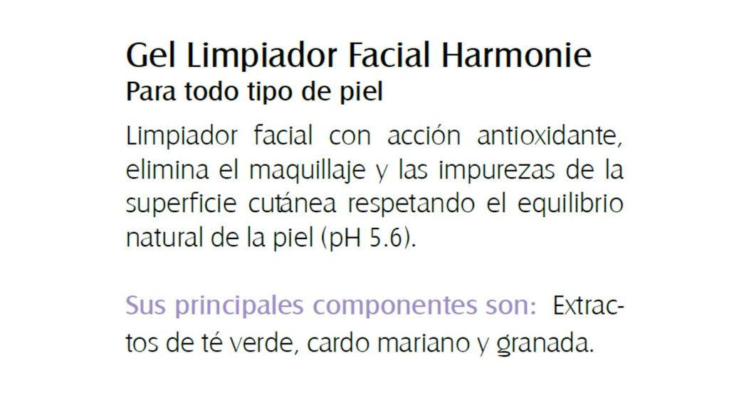 GEL LIMPIADOR FACIAL HARMONIE 220 ML